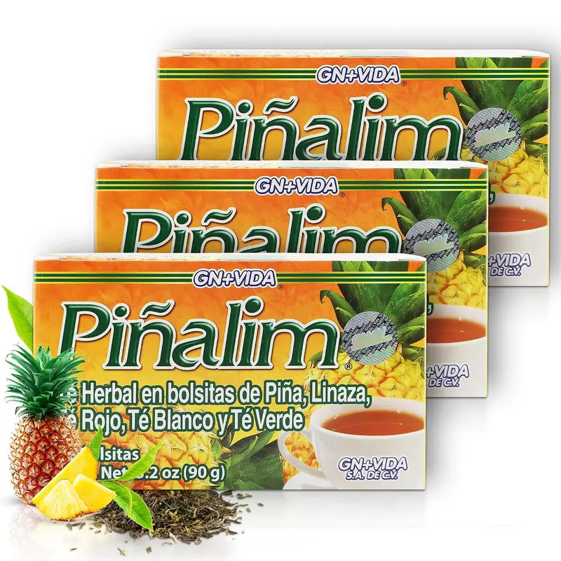 Piñalim Pineapple Herbal Tea – 3 Boxes, 90 Tea Bags