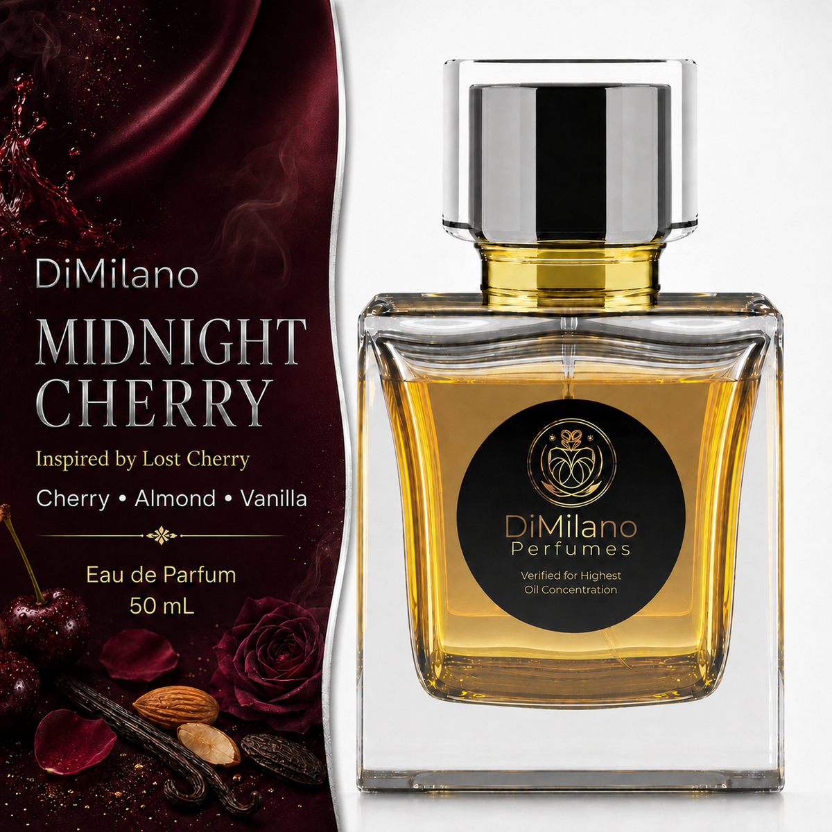 DiMilano Midnight Cherry – Impression of Lost Cherry Eau de Parfum, 50 ml