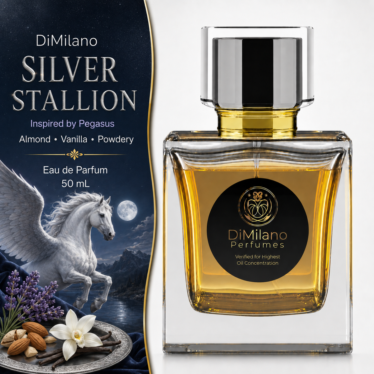 DiMilano Silver Stallion – Impression of Pegasus Eau de Parfum, 50 ml