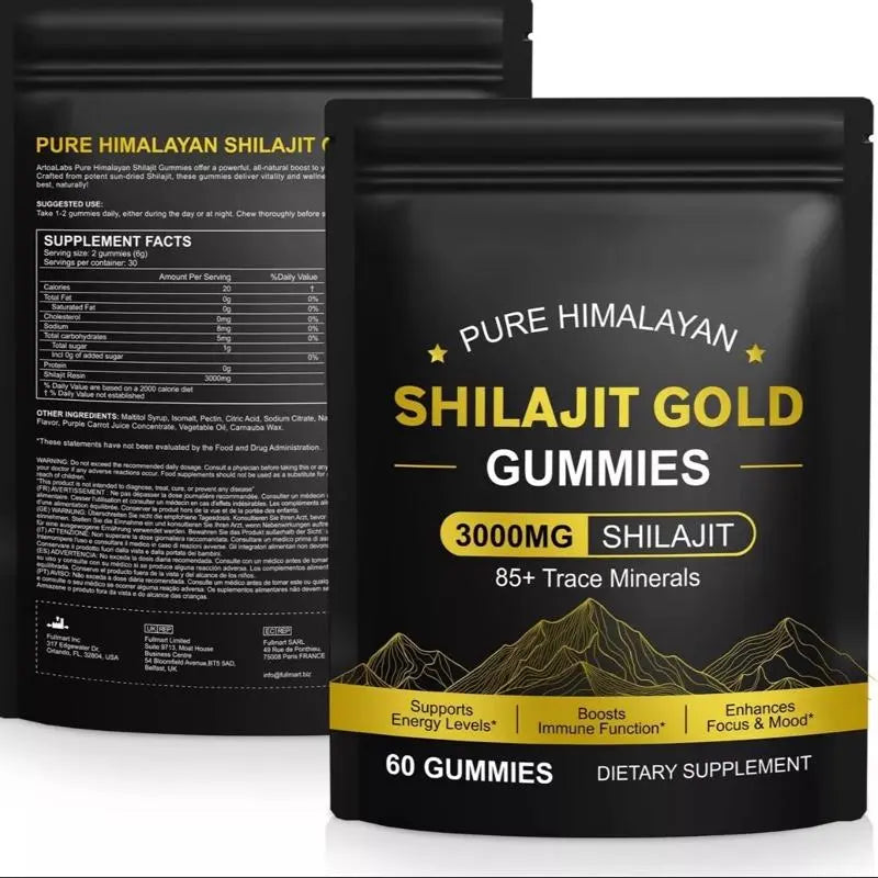 Himalayan Shilajit Gold Gummies – Sugar-Free, 60 Count