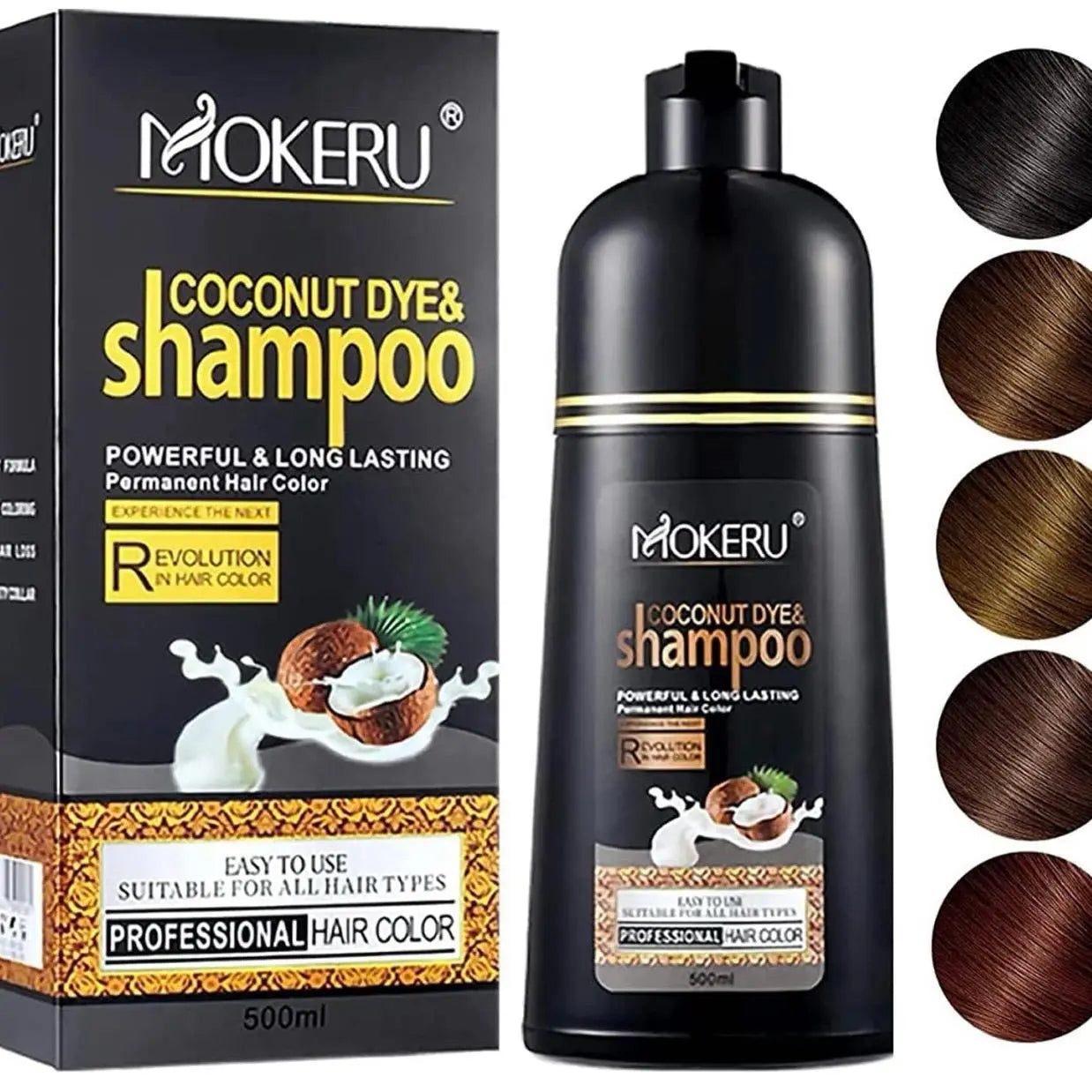Coconut-Infused Hair Dye Shampoo – 500 mL