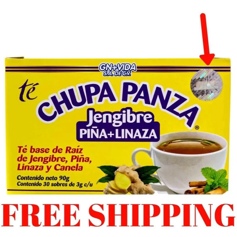 GN+VIDA Chupa Panza Ginger Herbal Tea – 30 Tea Bags