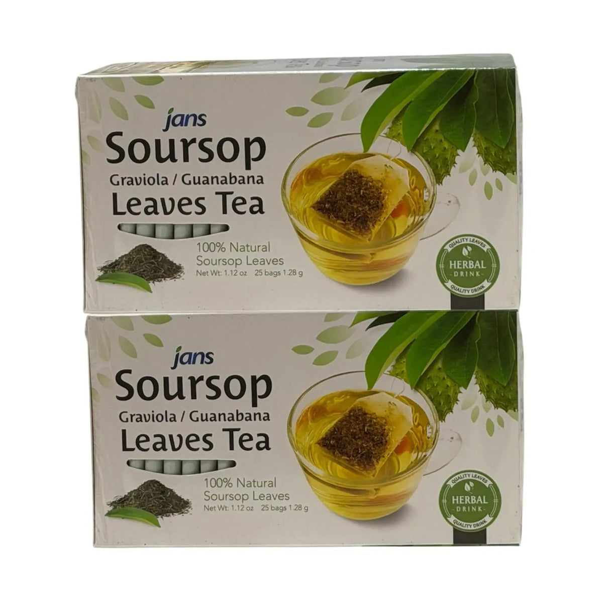 Soursop Graviola Leaf Herbal Tea – 50 Bags, 2-Pack
