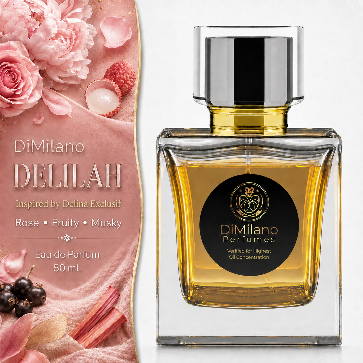 DiMilano Delilah – Inspired by Delina Exclusif Eau de Parfum, 50 ml