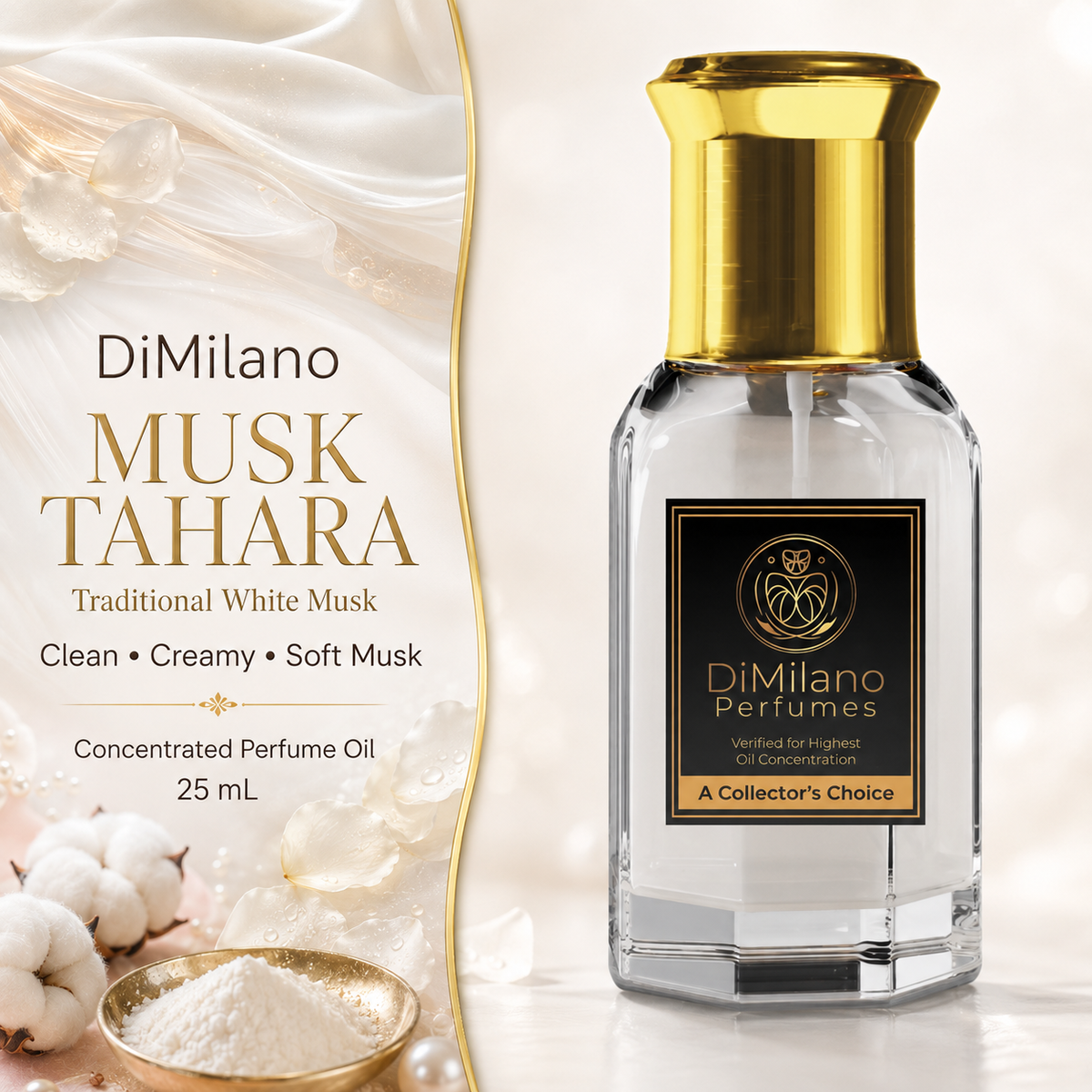 DiMilano Musk Tahara Concentrated Perfume Oil – 25 ml Dipstick