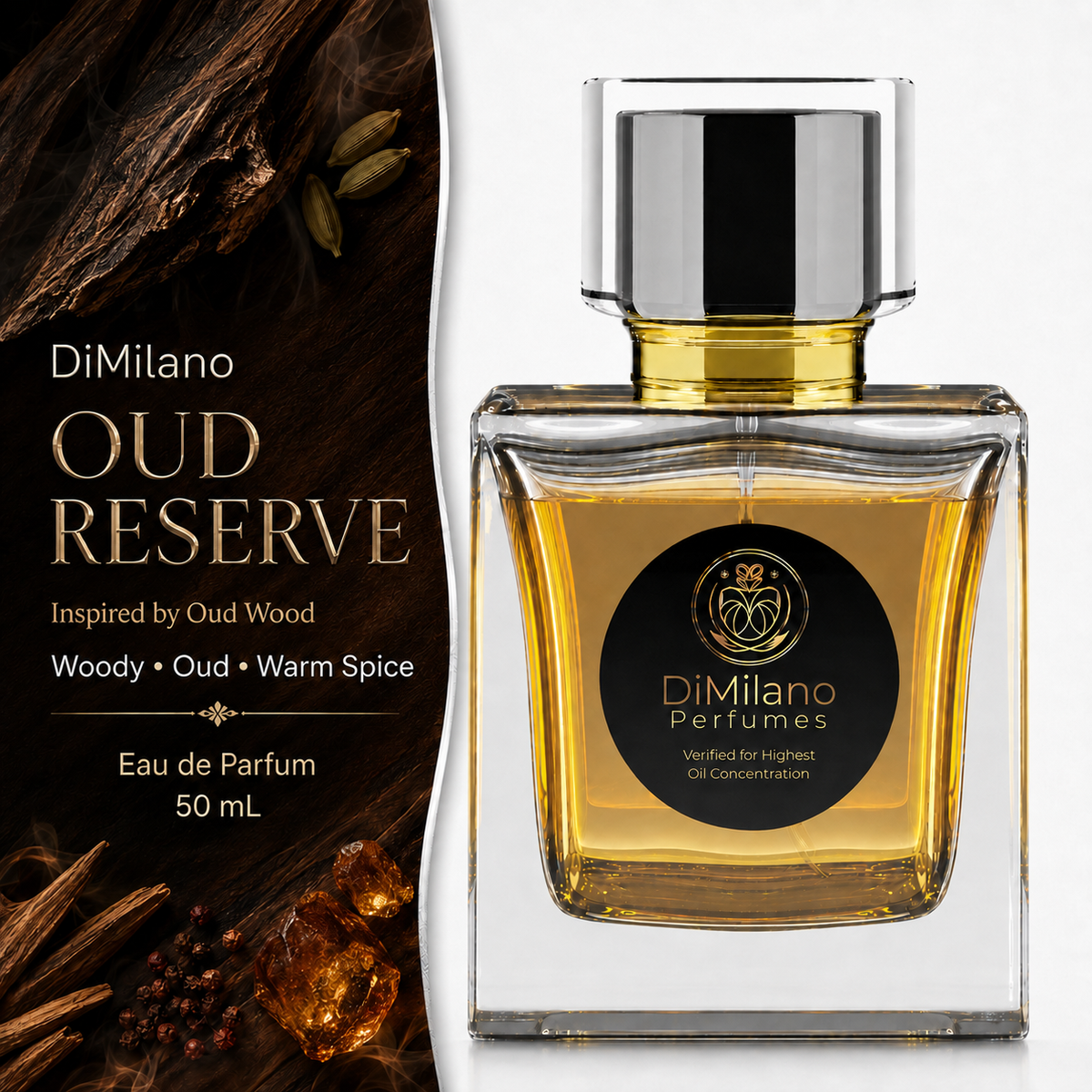 DiMilano Oud Reserve – Impression of Oud Wood Eau de Parfum, 50 ml