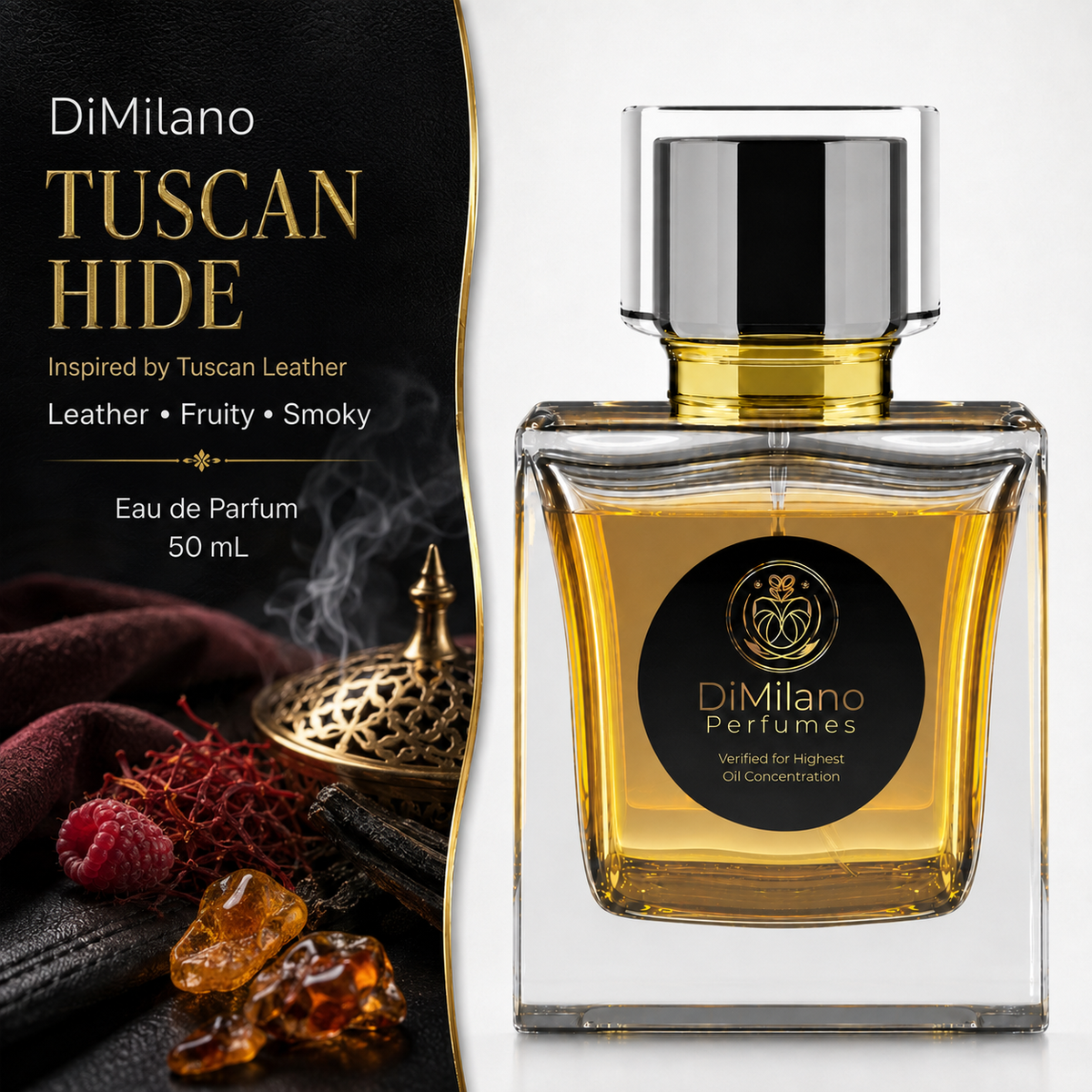 DiMilano Tuscan Hide – Impression of Tuscan Leather Eau de Parfum, 50 ml