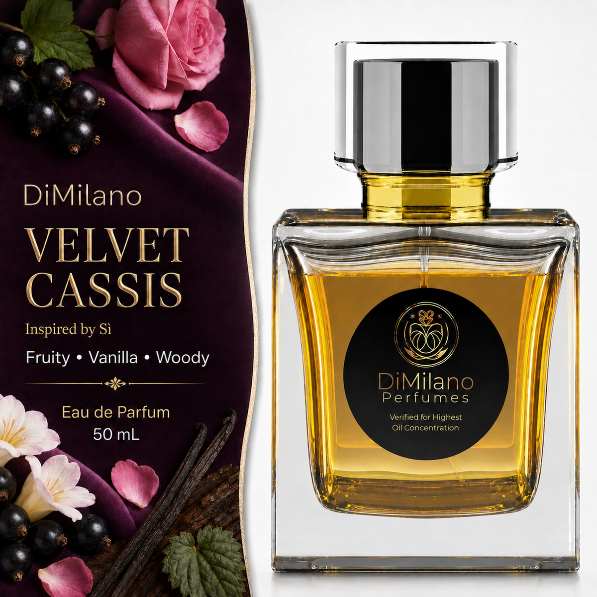 DiMilano Velvet Cassis – Impression of Sì Eau de Parfum, 50 ml